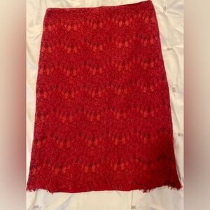 Forever 21 Red Lace Mini Skirt